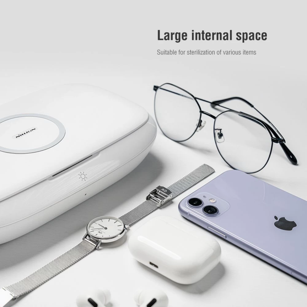 Wireless chargers  Nillkin FlashPure UV Sanitizing Box w Charger white