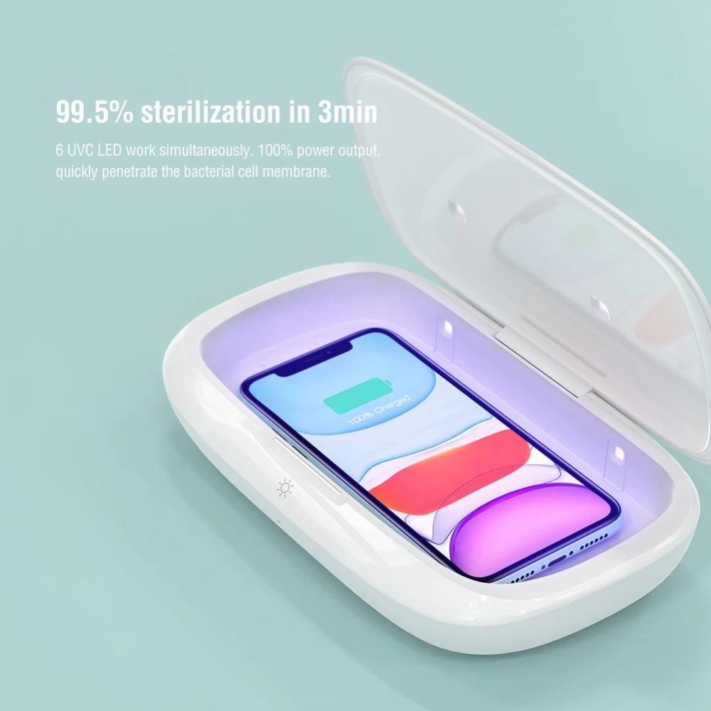 Wireless chargers  Nillkin FlashPure UV Sanitizing Box w Charger white