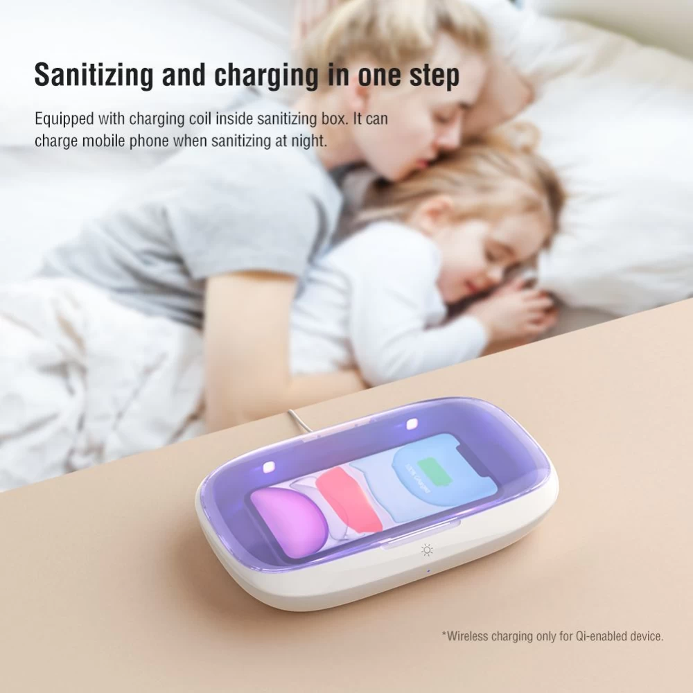 Wireless chargers  Nillkin FlashPure UV Sanitizing Box w Charger white
