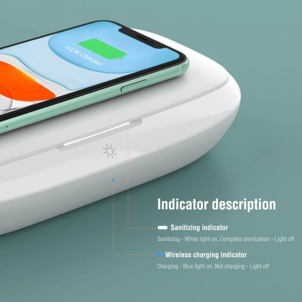 Wireless chargers  Nillkin FlashPure UV Sanitizing Box w Charger white