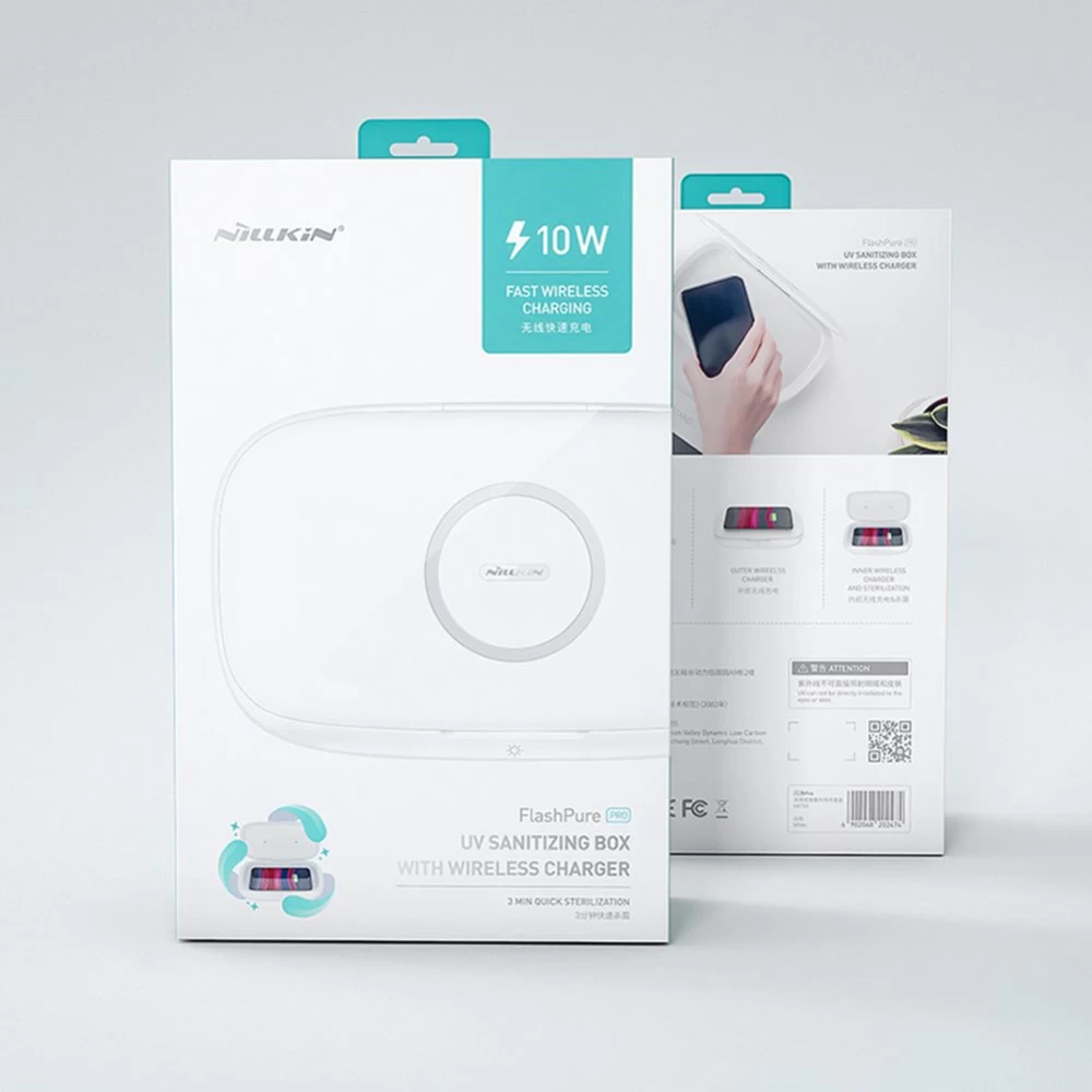 Wireless chargers  Nillkin FlashPure UV Sanitizing Box w Charger white
