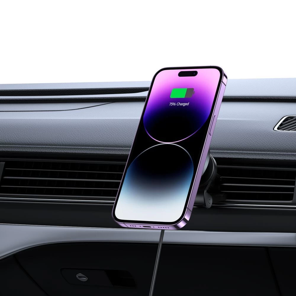 Беспроводные зарядные устройства  TECH-PROTECT MM15W-V5 MAGNETIC MAGSAFE VENT CAR MOUNT WIRELESS CHARGER 15W черный