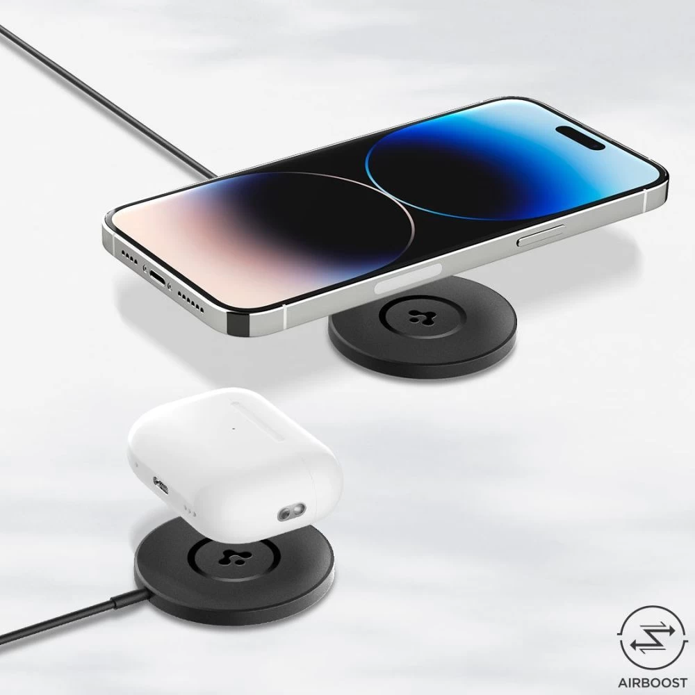 Беспроводные зарядные устройства  SPIGEN PF2101 ARCFIELD MAGNETIC MAGSAFE WIRELESS CHARGER черный