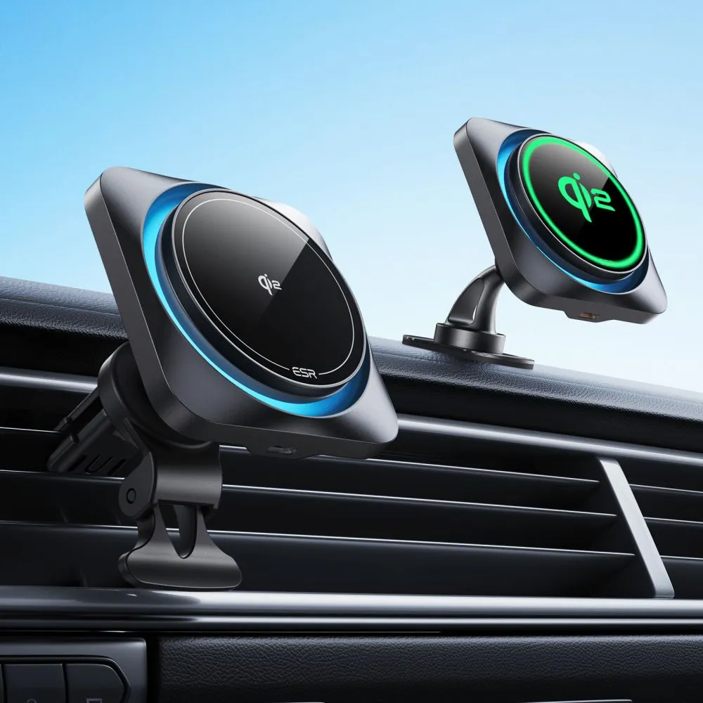 Wireless chargers  ESR HALOLOCK CRYOBOOST MAGNETIC MAGSAFE DASHBOARD & VENT CAR MOUNT WIRELESS CHARGER QI2 15W black