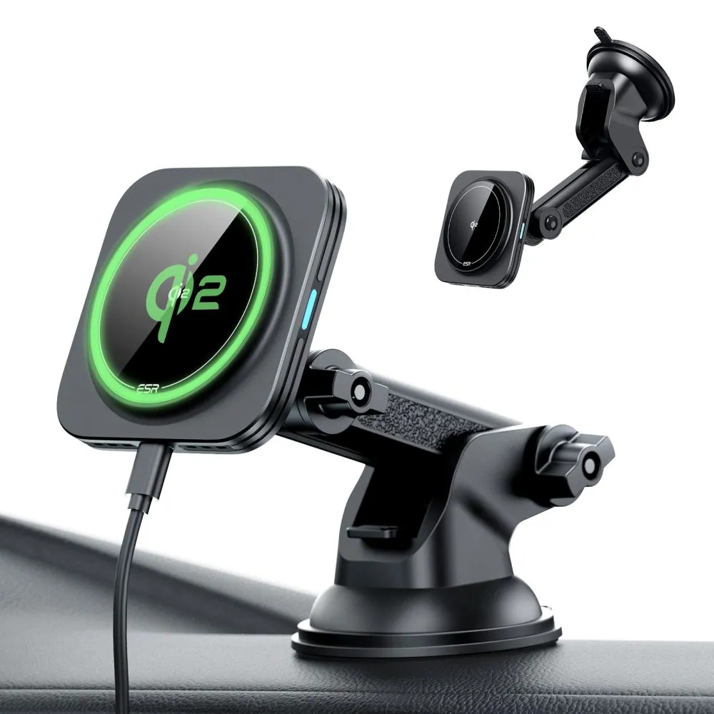 Wireless chargers  ESR HALOLOCK MAGNETIC MAGSAFE DASHBOARD CAR MOUNT WIRELESS CHARGER QI2 15W black