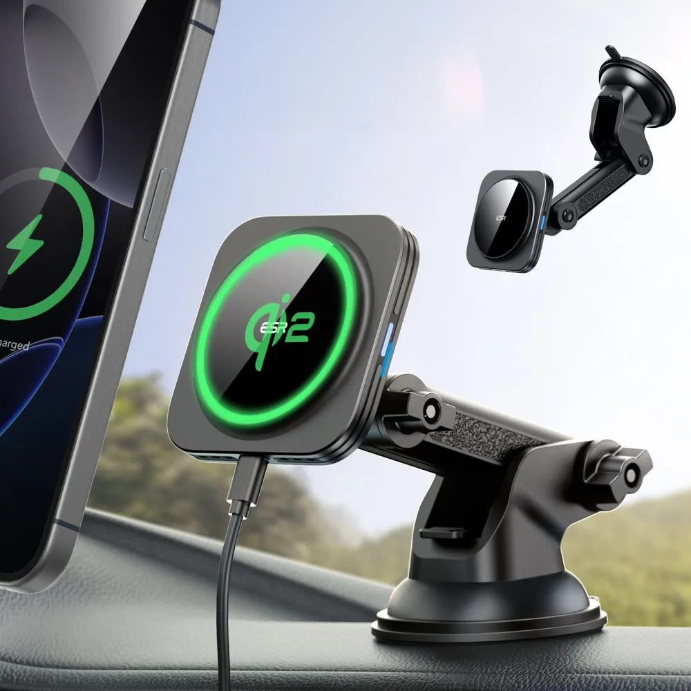 Wireless chargers  ESR HALOLOCK MAGNETIC MAGSAFE DASHBOARD CAR MOUNT WIRELESS CHARGER QI2 15W black