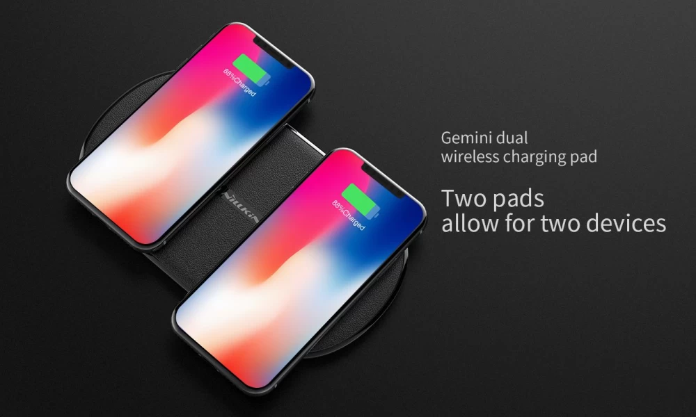 Wireless chargers  Gemini Dual Fast Charger black