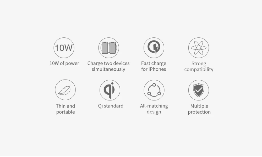 Wireless chargers  Gemini Dual Fast Charger black