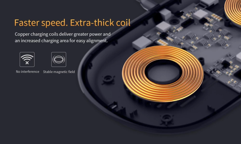 Wireless chargers  Gemini Dual Fast Charger black