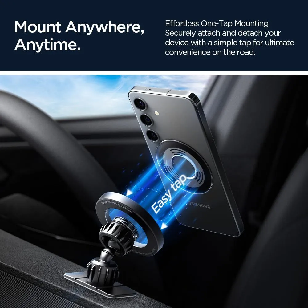 Беспроводные зарядные устройства  SPIGEN MFT13 MAGNETIC MAGSAFE DASHBOARD & VENT CAR MOUNT черный