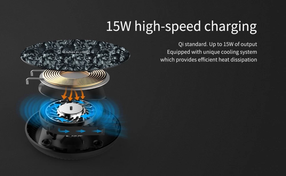 Wireless chargers  Nillkin PowerFlash Charger Tempered Glass black
