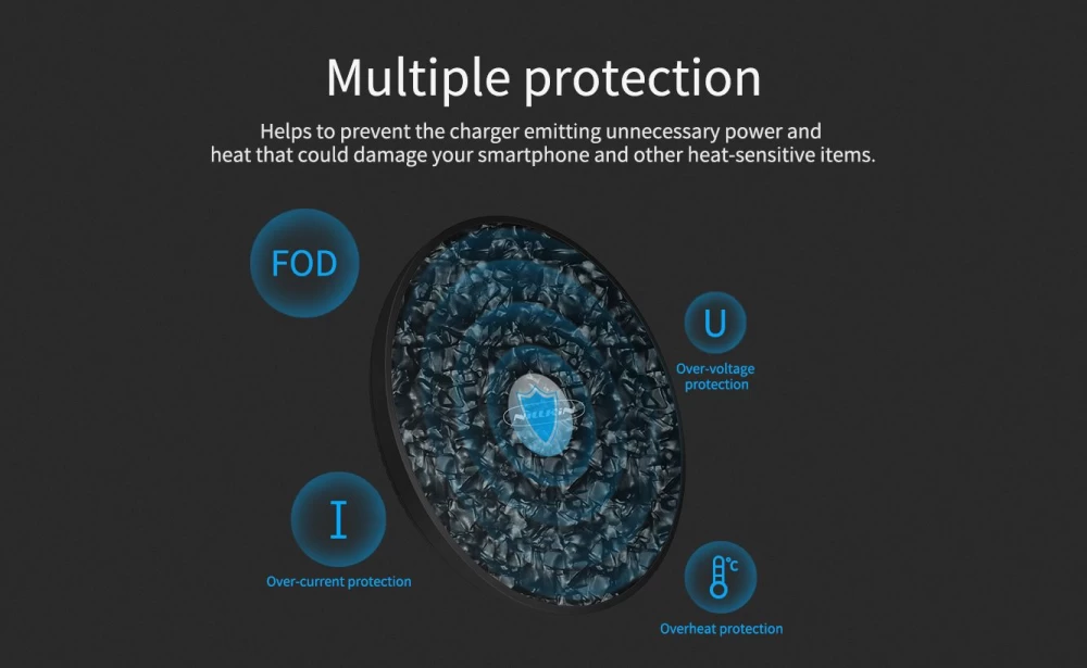 Wireless chargers  Nillkin PowerFlash Charger Tempered Glass black