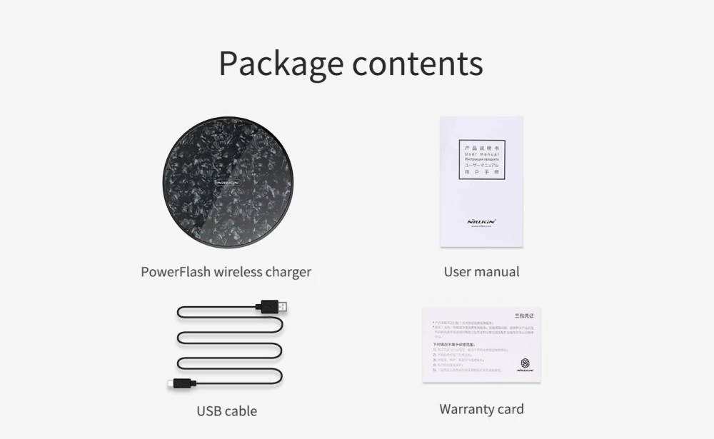 Wireless chargers  Nillkin PowerFlash Charger Tempered Glass black