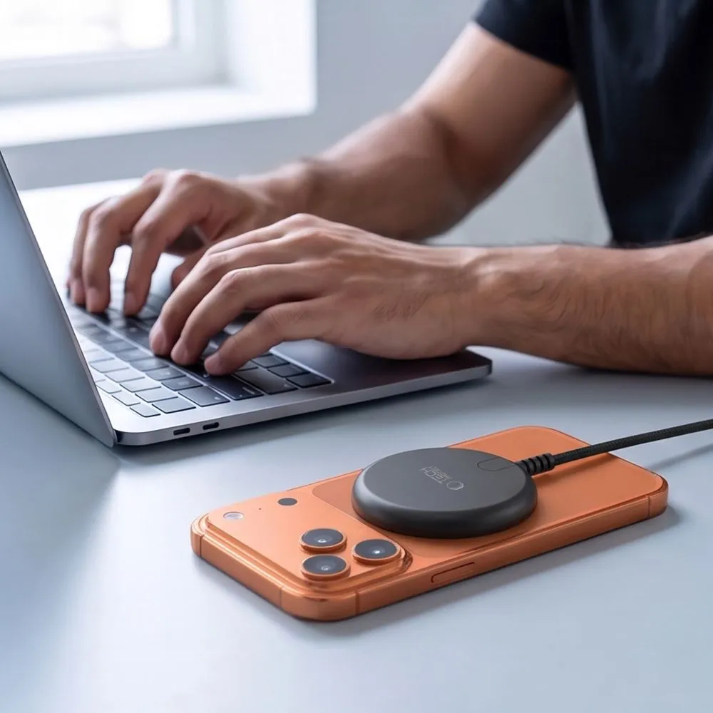 Bezvadu lādētājs TECH-PROTECT A54 MAGNETIC MAGSAFE WIRELESS CHARGER 25W QI2.2 Viedierīču melns
