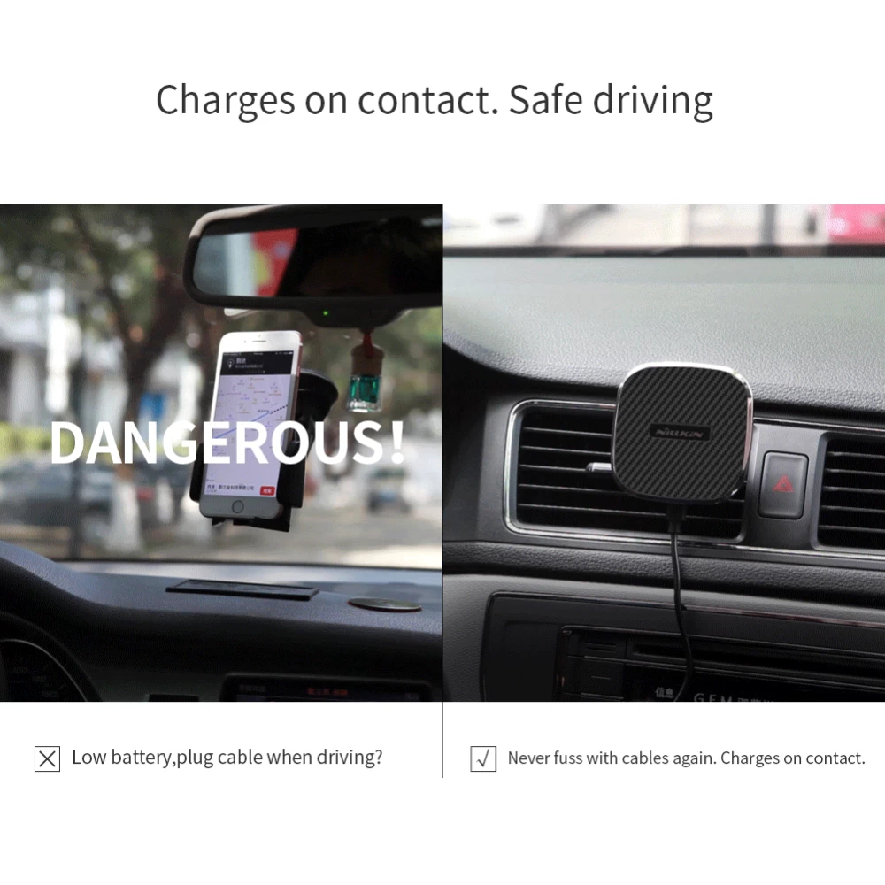 Wireless chargers  Nillkin Car Magnetic Charger II-Model B Fast Charge Edition black