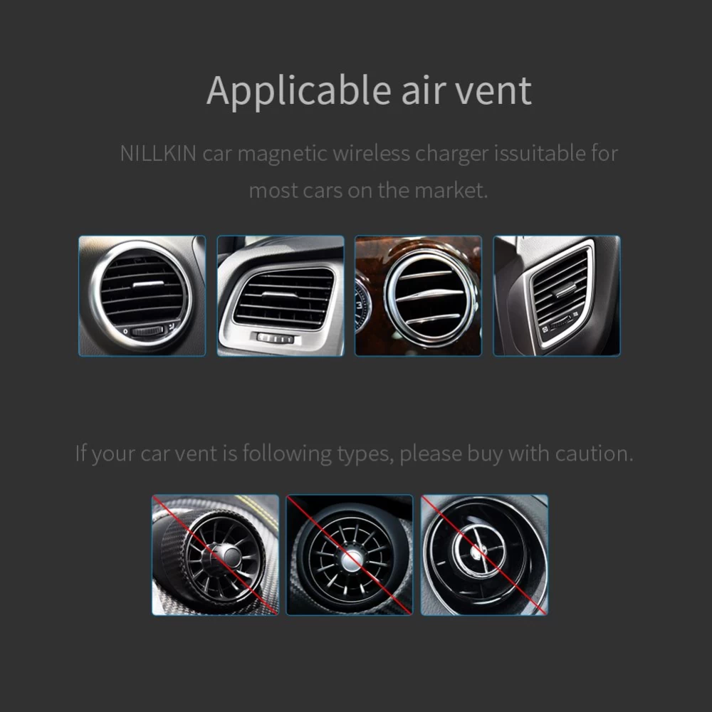 Wireless chargers  Nillkin Car Magnetic Charger II-Model B Fast Charge Edition black