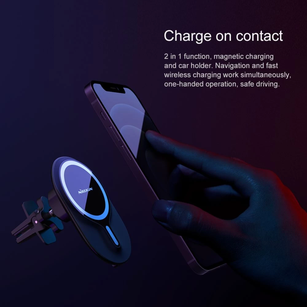 Wireless chargers  Road Magnetic Car Mount with Charging iPhone 12 / 13 14 15 /16 Series black