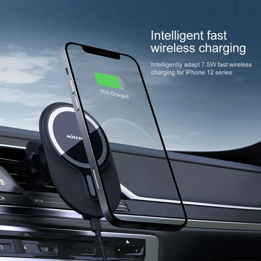 Wireless chargers  Road Magnetic Car Mount with Charging iPhone 12 / 13 14 15 /16 Series black