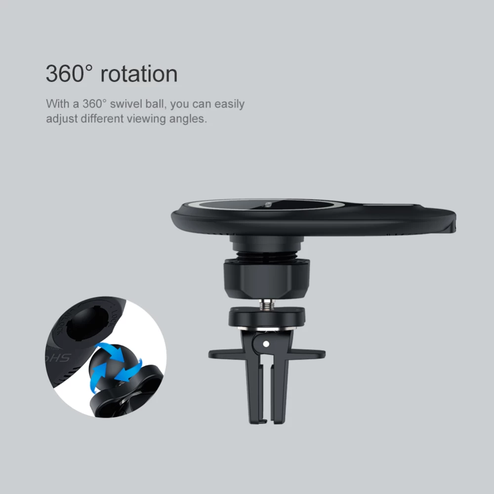 Wireless chargers  Road Magnetic Car Mount with Charging iPhone 12 / 13 14 15 /16 Series black