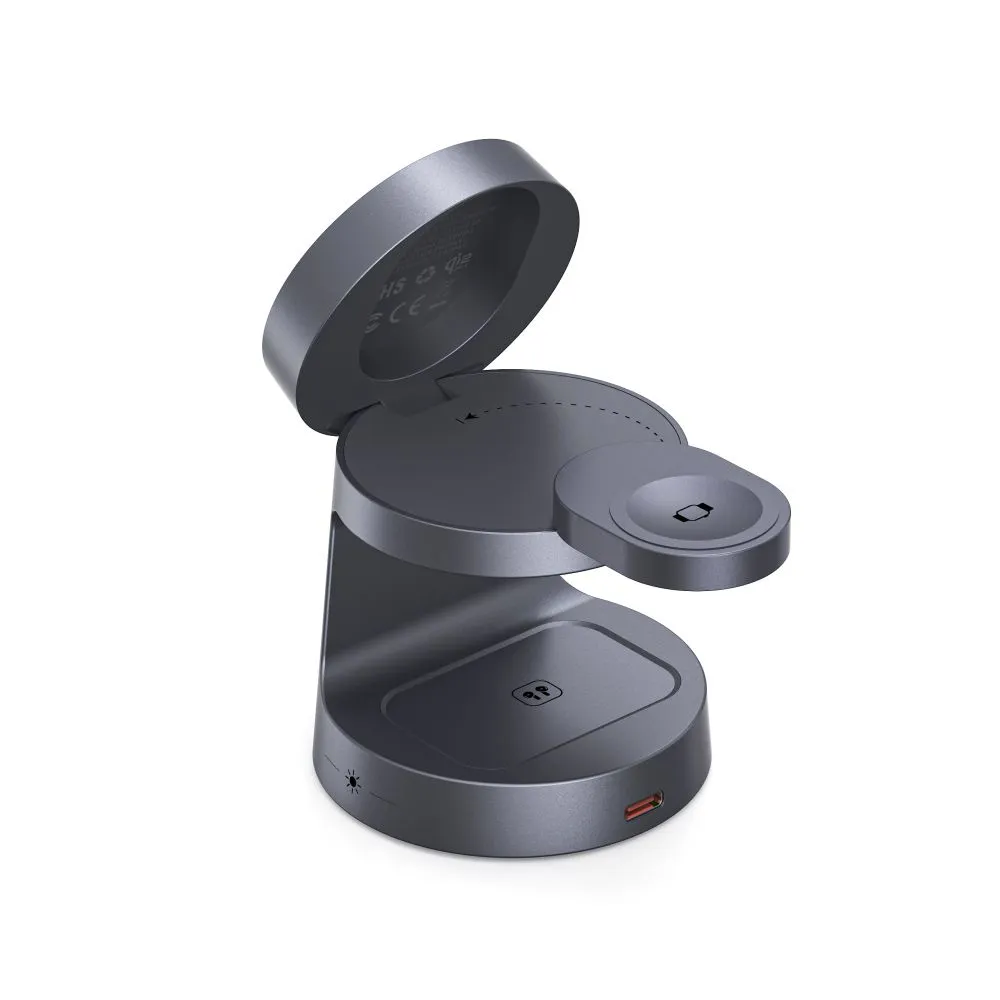 Bezvadu lādētājs  TECH-PROTECT A48 3IN1 MAGNETIC MAGSAFE WIRELESS CHARGER 25W QI2.2 Telefonu aksesuāri