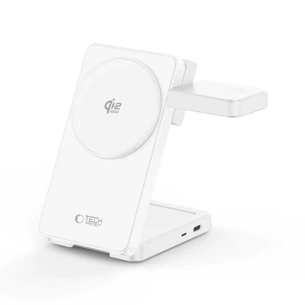 Juhtmevabad laadijad  TECH-PROTECT A56 3IN1 MAGNETIC MAGSAFE WIRELESS CHARGER 25W QI2.2 Telefonitarvikud