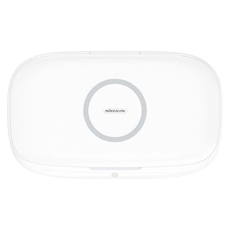 Juhtmeta laadija Nillkin FlashPure UV Sanitizing Box w Wireless Charger valge