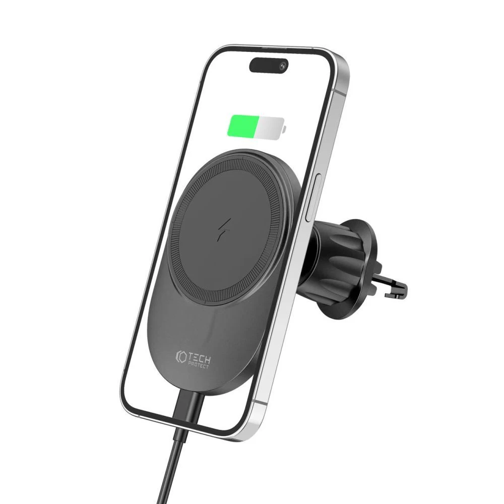 Wireless chargers TECH-PROTECT MM15W-V1 MAGNETIC MAGSAFE VENT CAR MOUNT WIRELESS CHARGER 15W black