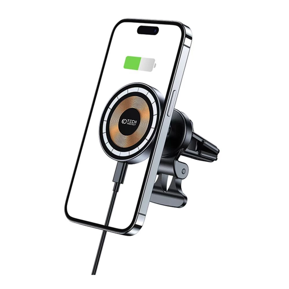Беспроводные зарядные устройства TECH-PROTECT MM15W-V5 MAGNETIC MAGSAFE VENT CAR MOUNT WIRELESS CHARGER 15W черный
