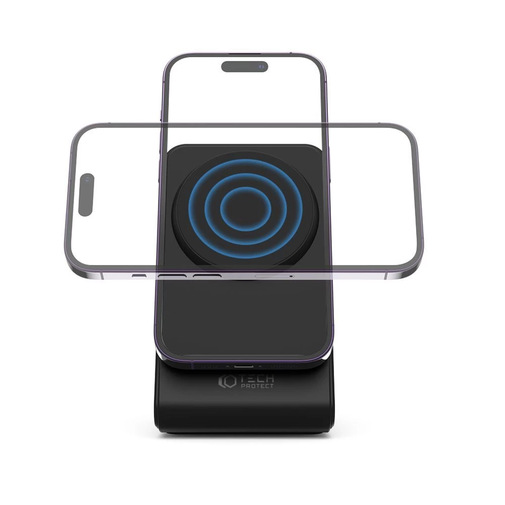 Беспроводные зарядные устройства TECH-PROTECT QI15W-A23 MAGNETIC MAGSAFE WIRELESS CHARGER черный