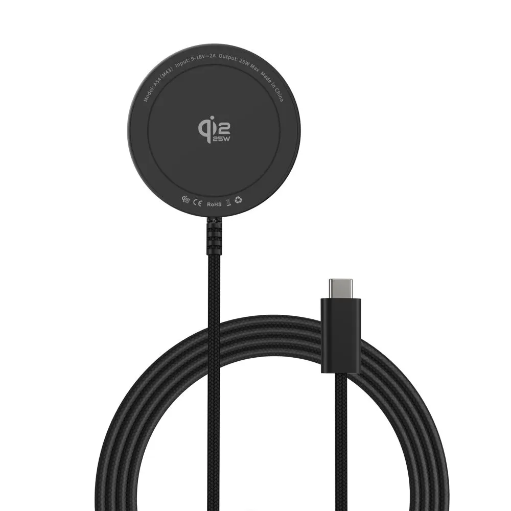 Bezvadu lādētājs  TECH-PROTECT A54 MAGNETIC MAGSAFE WIRELESS CHARGER 25W QI2.2 Viedierīču  melns