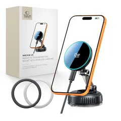  Trådlösa laddare  TECH-PROTECT MM25W-V8 QI2.2 MAGNETIC MAGSAFE WINDSHIELD & DASHBOARD CAR MOUNT WIRELESS CHARGER 25W