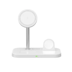 Wireless chargers  TECH-PROTECT QI15W A22 3IN1 MAGNETIC MAGSAFE WIRELESS CHARGER white