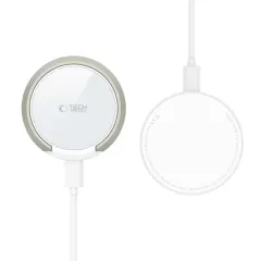 Wireless chargers  TECH-PROTECT QI15W-A33 MAGNETIC MAGSAFE WIRELESS CHARGER white