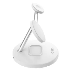 Wireless chargers  TECH-PROTECT QI15W-A35 3IN1 MAGNETIC MAGSAFE WIRELESS CHARGER white