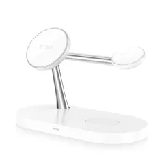Wireless chargers  TECH-PROTECT A12 3IN1 MAGNETIC MAGSAFE WIRELESS CHARGER white