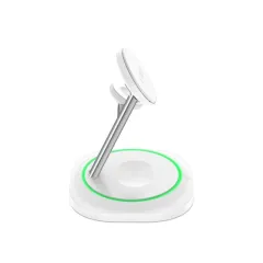 Wireless chargers  TECH-PROTECT QI15W-A46 3IN1 MAGNETIC MAGSAFE WIRELESS CHARGER white