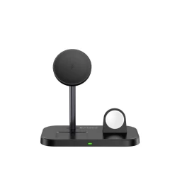 Wireless chargers  TECH-PROTECT QI15W A22 3IN1 MAGNETIC MAGSAFE WIRELESS CHARGER black