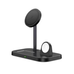 Wireless chargers  TECH-PROTECT QI15W A22 3IN1 MAGNETIC MAGSAFE WIRELESS CHARGER black