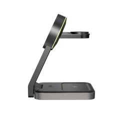 Wireless chargers  TECH-PROTECT QI15W-A28 3IN1 MAGNETIC MAGSAFE WIRELESS CHARGER black