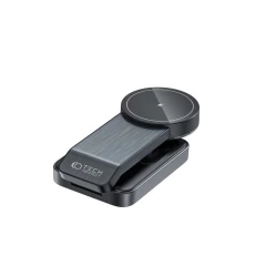 Wireless chargers  TECH-PROTECT QI15W-A28 3IN1 MAGNETIC MAGSAFE WIRELESS CHARGER black
