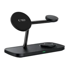 Wireless chargers  TECH-PROTECT QI15W-A45 3IN1 MAGNETIC MAGSAFE WIRELESS CHARGER black