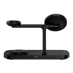 Wireless chargers  TECH-PROTECT QI15W-A45 3IN1 MAGNETIC MAGSAFE WIRELESS CHARGER black