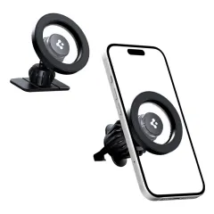 Беспроводные зарядные устройства  SPIGEN MFT13 MAGNETIC MAGSAFE DASHBOARD & VENT CAR MOUNT черный