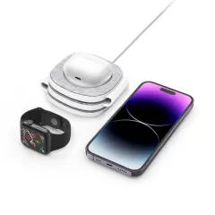 Wireless chargers  TECH-PROTECT QI15W-A32 3IN1 MAGNETIC MAGSAFE WIRELESS CHARGER gray