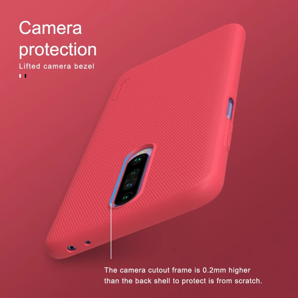 Xiaomi RedMi K30 vāciņš melns Nillkin Super Frosted Shield 