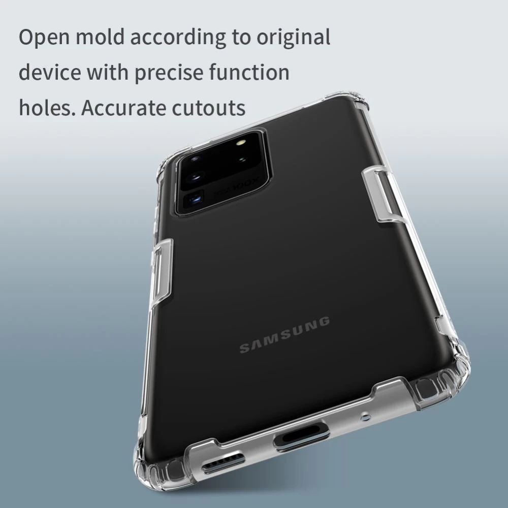 Samsung Galaxy S20 Ultra skal transparent grå Nillkin TPU 