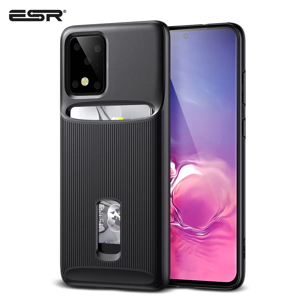 Samsung Galaxy S20 Ultra vāciņš melns ESR Wallet Armor