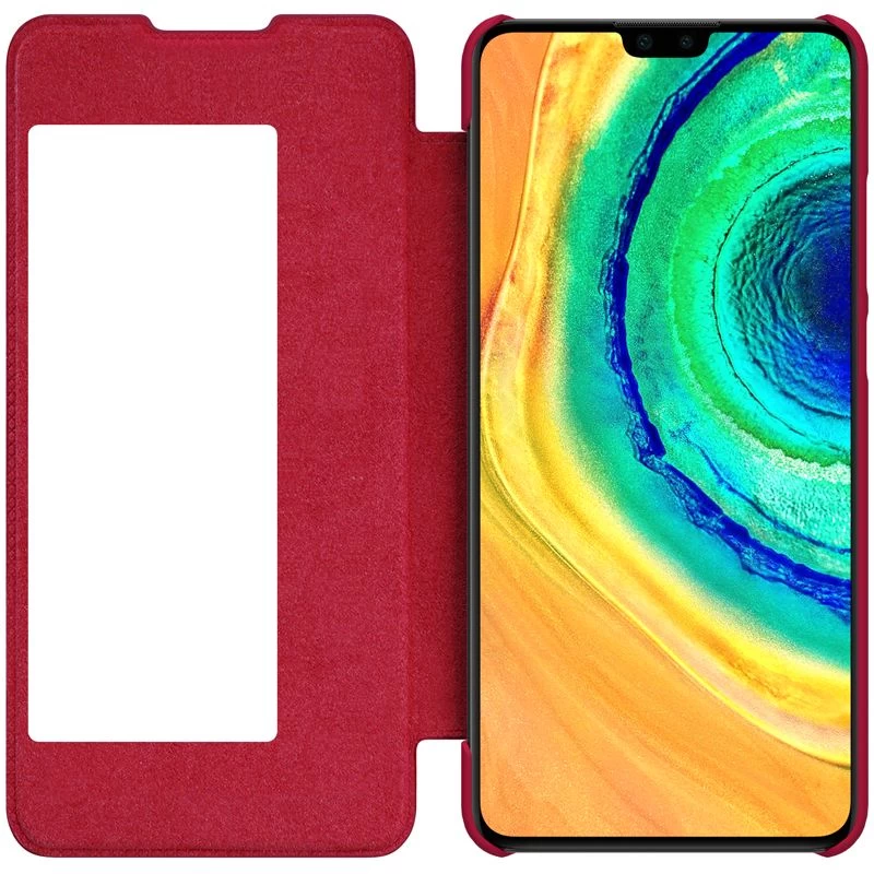 Huawei Mate 30 kaaned punane Nillkin Qin Leather