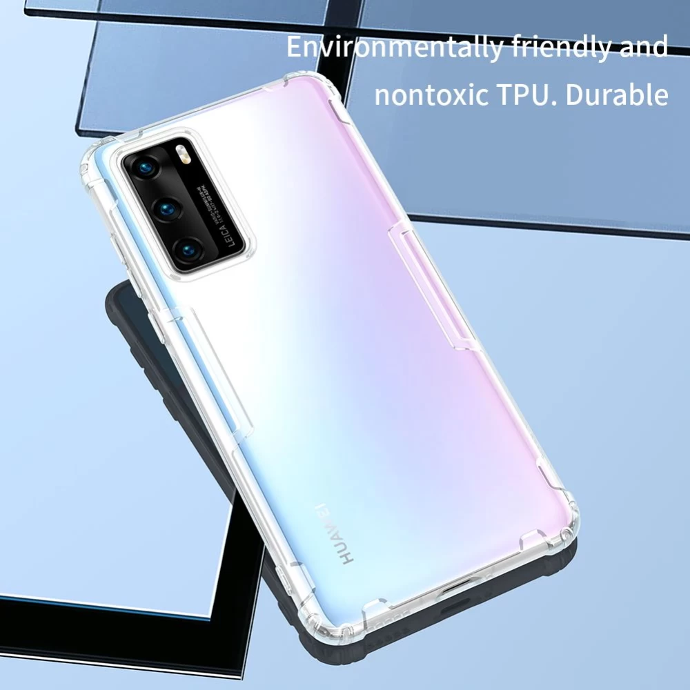 Huawei P40 dėklas skaidrus pilkas Nillkin TPU 