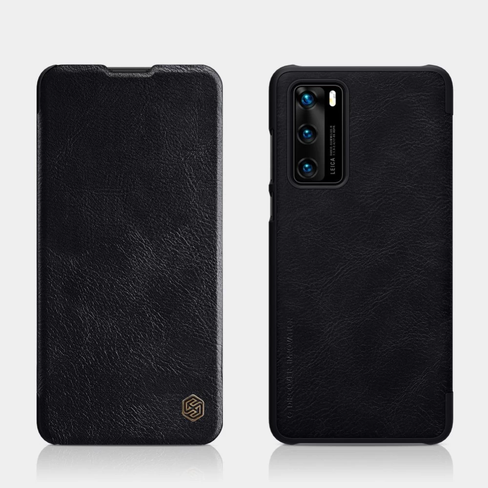 Huawei P40 case red Nillkin Qin Leather 